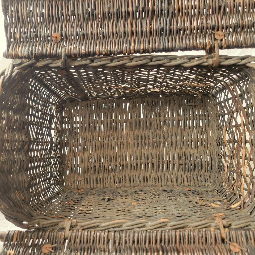 フランス　アンティーク　パニエ　蓋付き