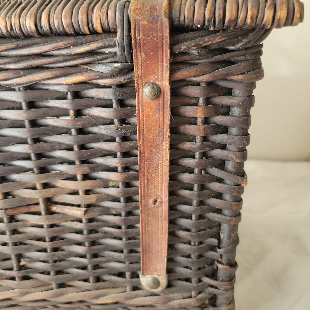 フランス　アンティーク　パニエ　蓋付き