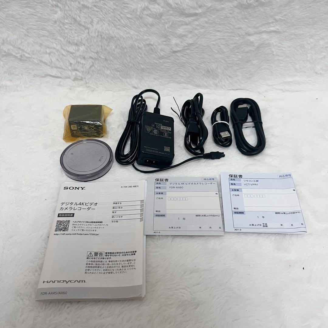 【極美品】SONY 4K ビデオカメラ FDR-AX60