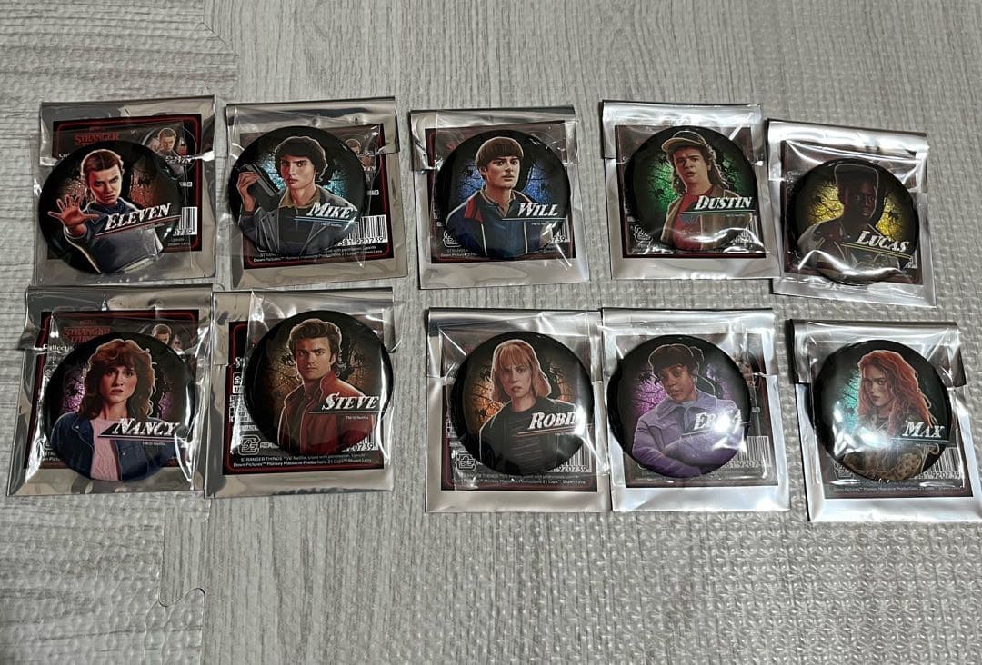 ストレンジャー・シングス グリッターカンバッジコレクション 10種セット