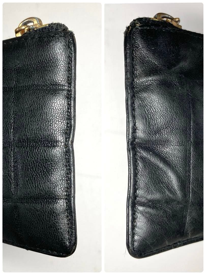 シャネル　チョコバー　レザー　キーリング付き　ケース　カードケース　訳あり