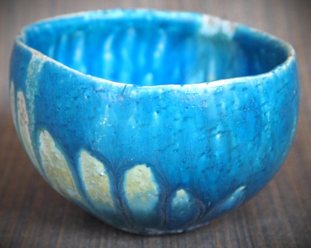 人気作家★金澤尚宜★てびねり青茶碗★あよお