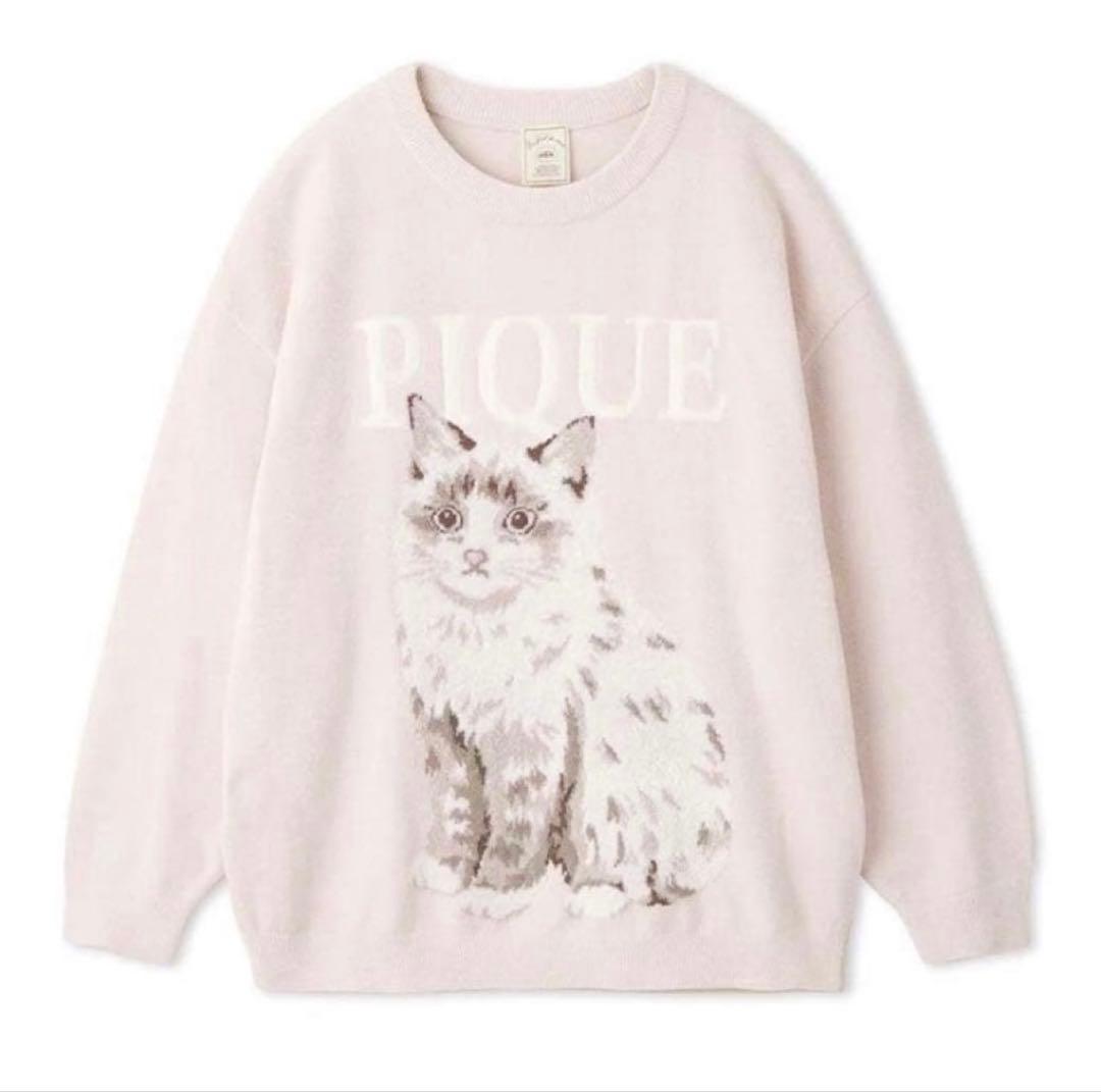 タグ付き！ジェラートピケ CATジャガードプルオーバー&ショートパンツ ピンク