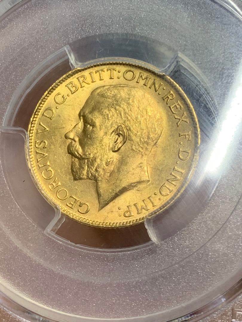 英国南アフリカ 1927年 ジョージ5世 ソブリン 金貨収蔵品放出 未使用超美品