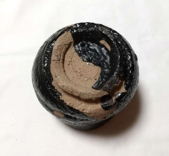 安食ひろ 引出黒 茶碗 筒茶碗 共箱 未使用品