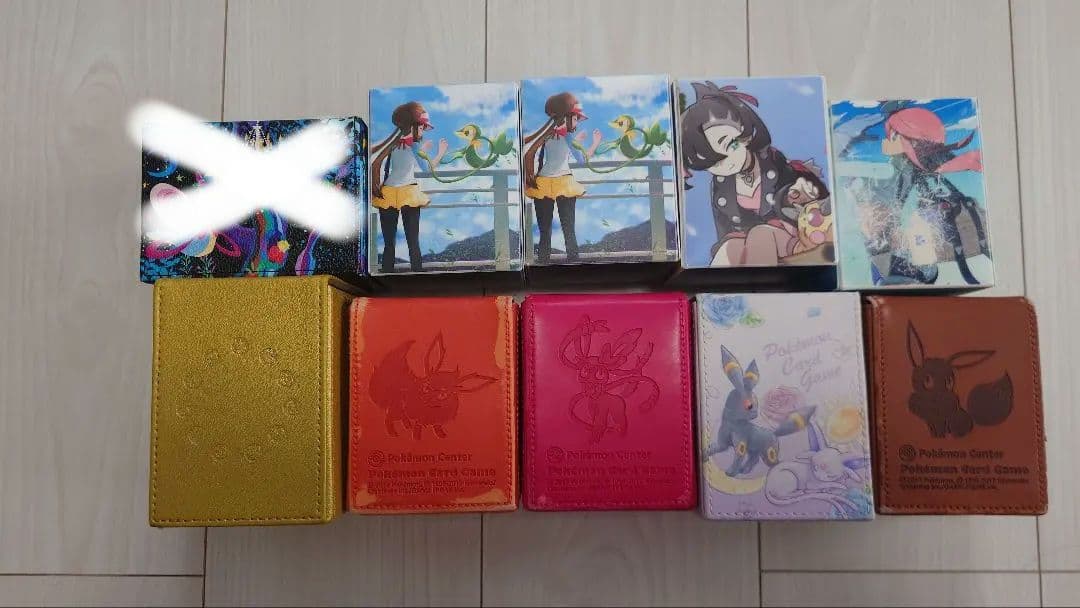 イーブイ　ニンフィア　ブースター　ミミッキュ　ピカチュウ　フリップデッキケース