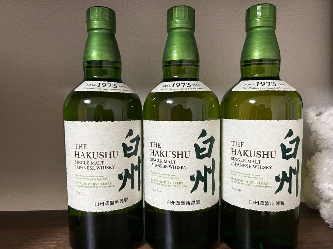 サントリーシングルモルトウイスキー　白州　新品未開封3本セット