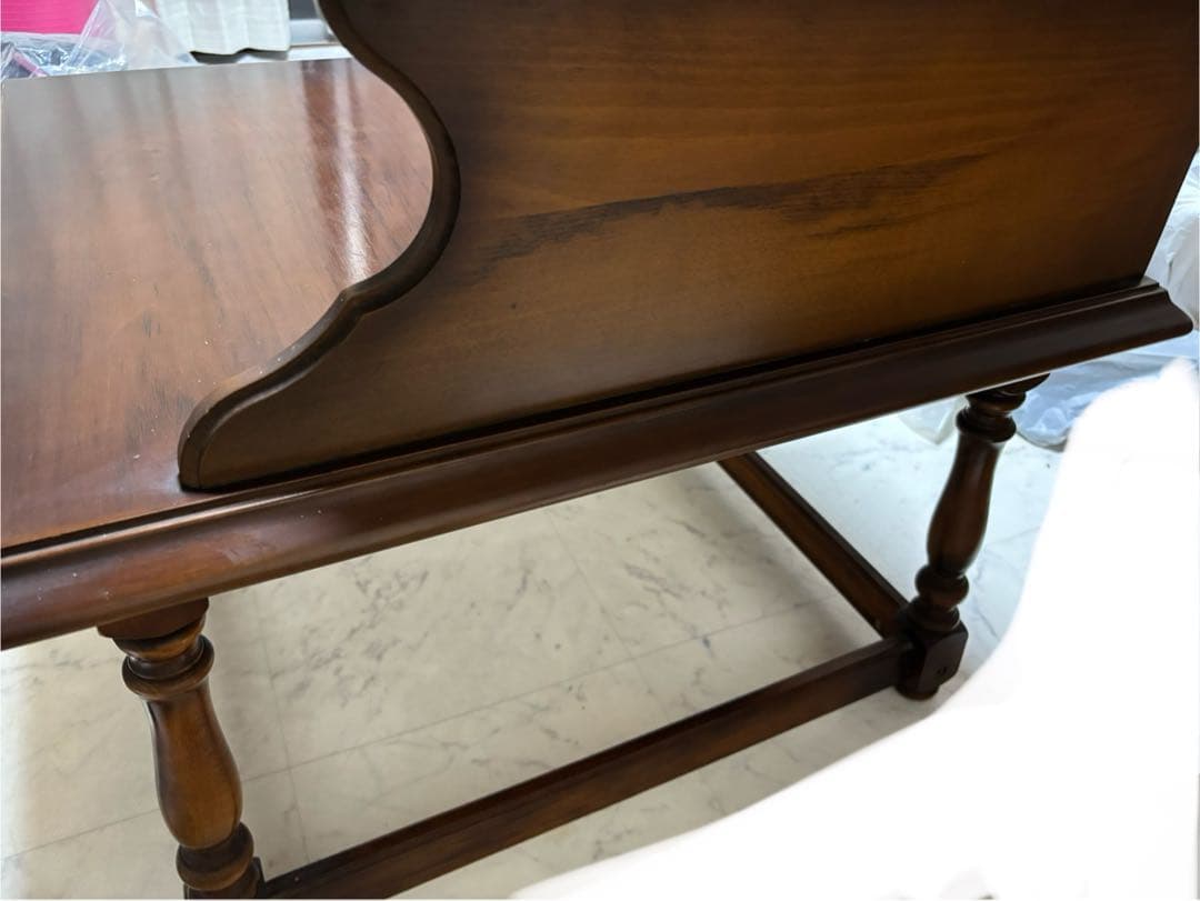 カリモク　コロニアル　コーナーテーブル　オールドカリモク　ビンテージ