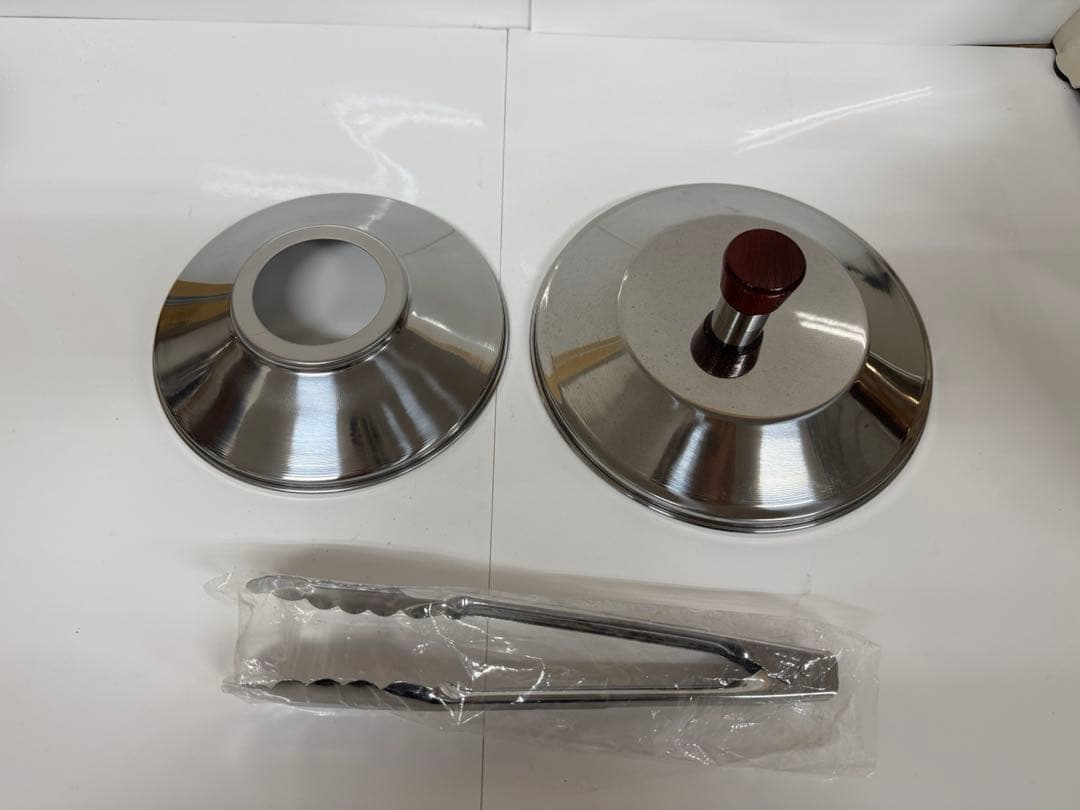 新台十能セット　台十能　ステンレス製　美品　茶道具　炭道具　箱あり