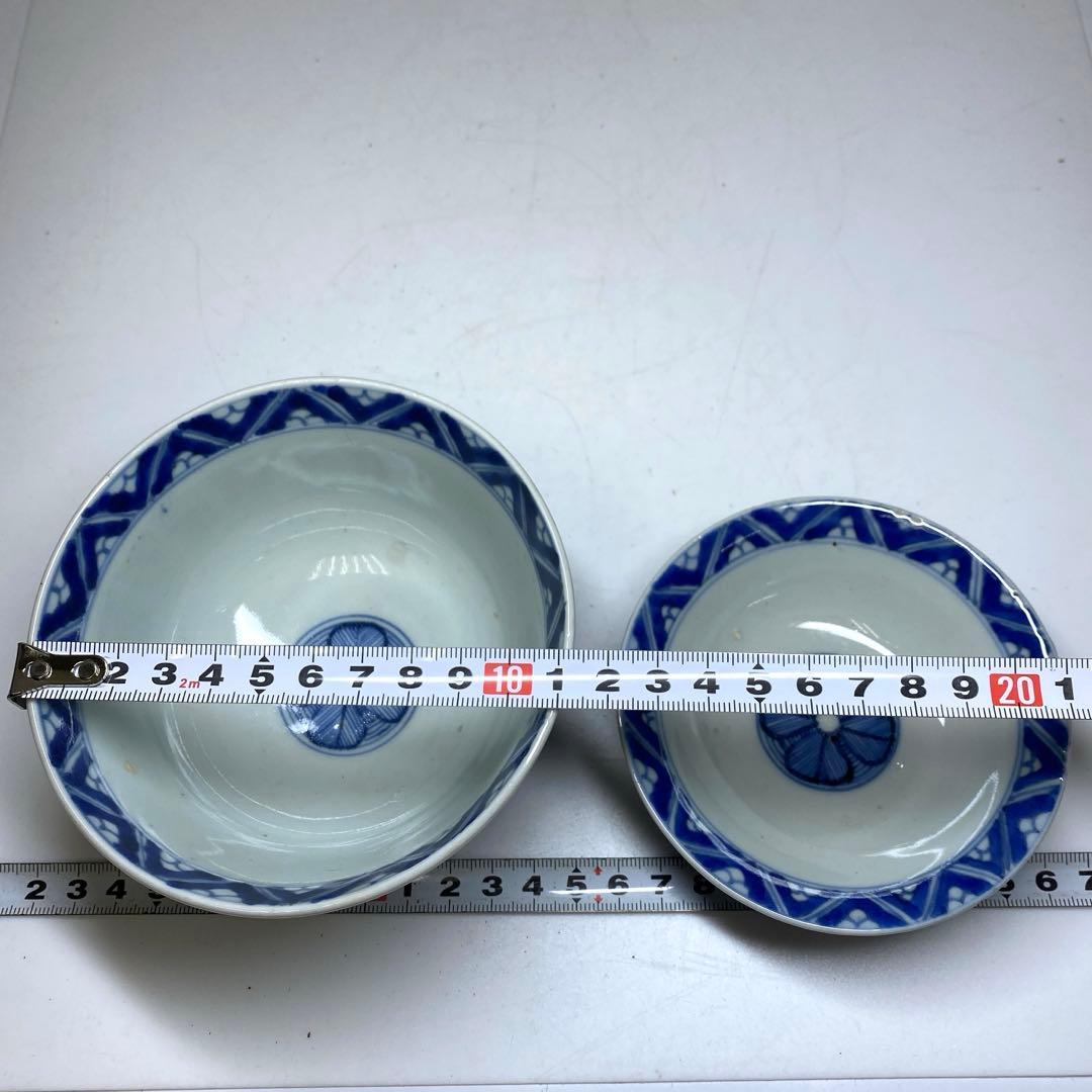 古伊万里　染付蓋茶碗　トヒチル　W11.5cm/10cm 東N7-1026☆2F