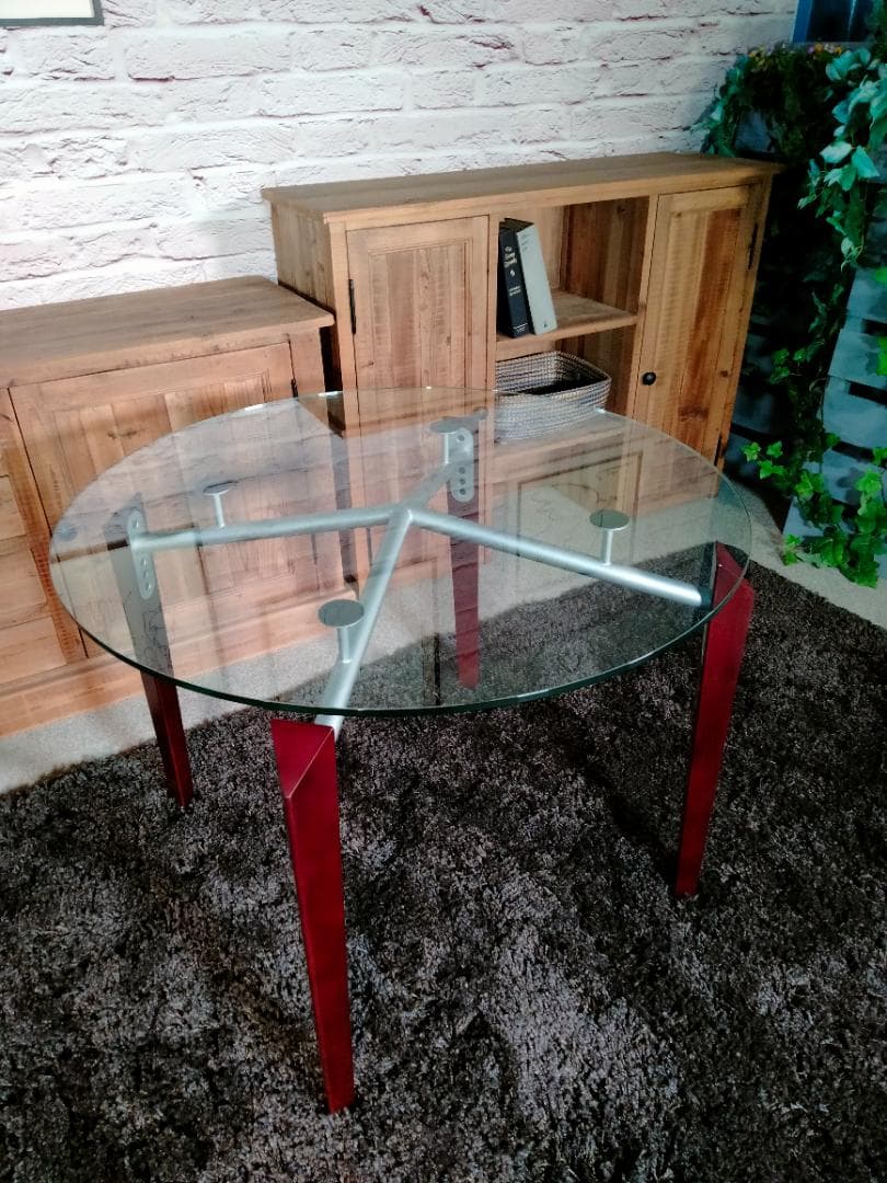 【値下げ中】ガラス天板テーブル◆AD CORE ◆展示品(2304B)