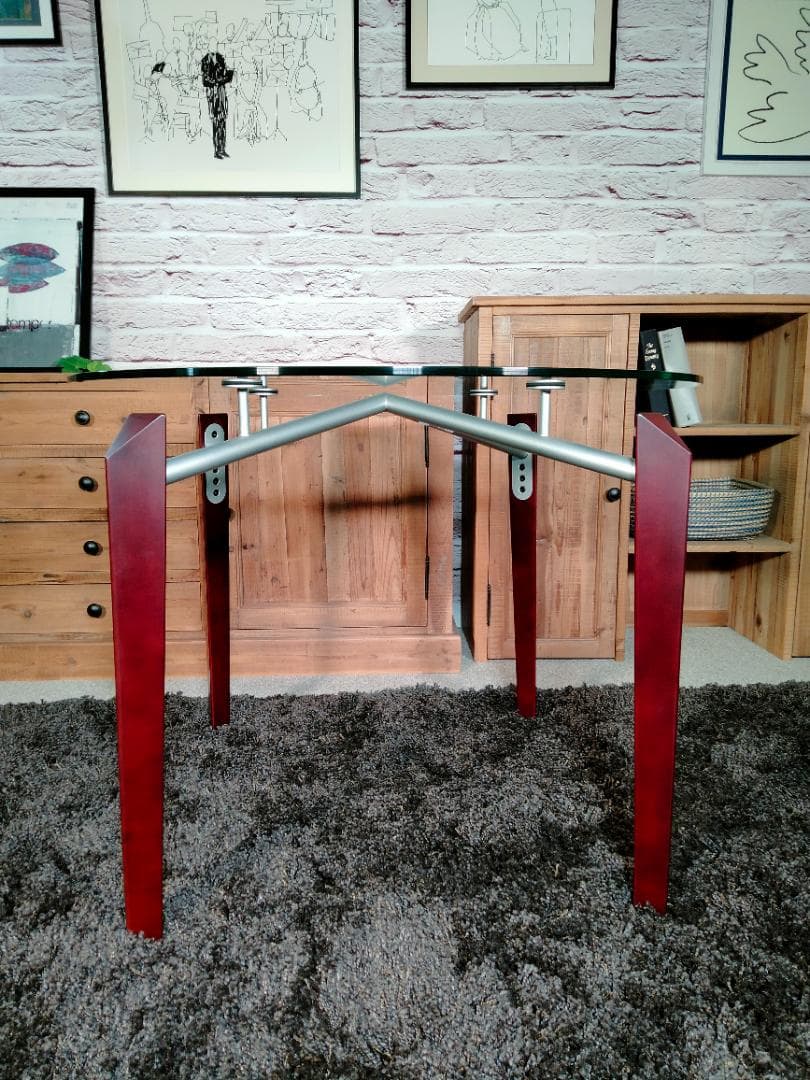 【値下げ中】ガラス天板テーブル◆AD CORE ◆展示品(2304B)