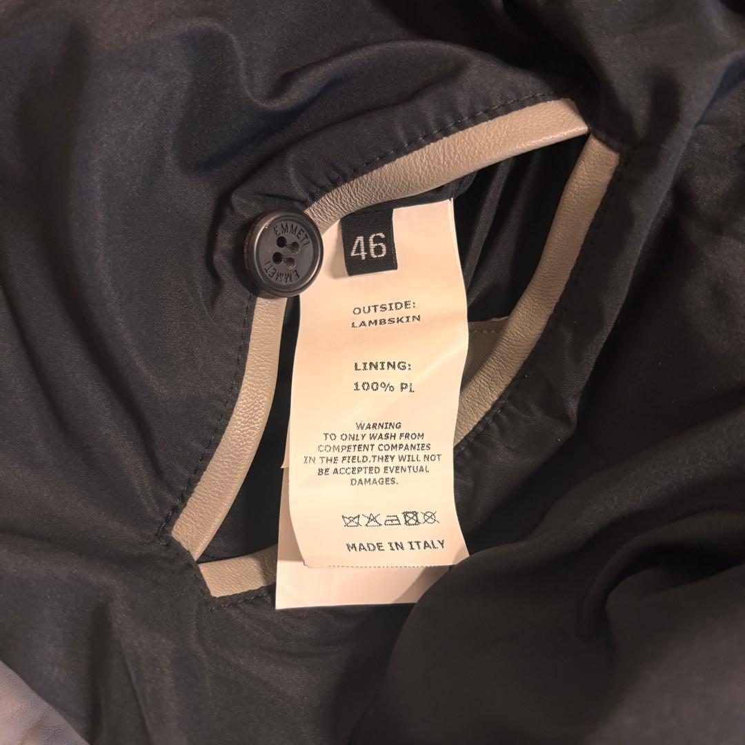 k*k様 EMMETI ブリッラペルイルグスト別注 ラムスキンシングルライダース