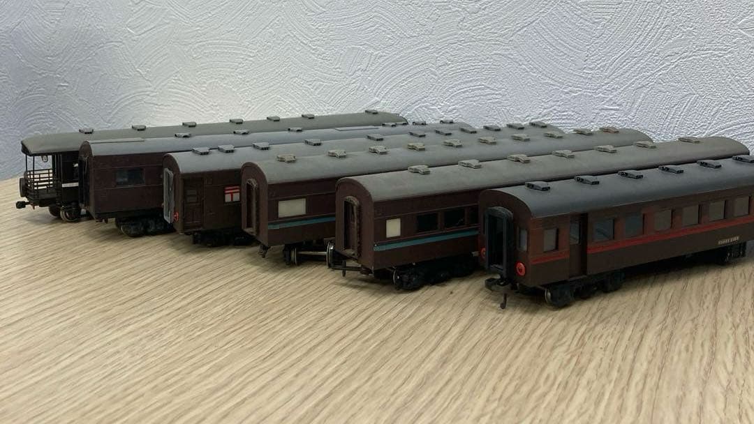 鉄道模型 6両セット カワイモデル KTM エンドウ 赤茶系 ジャンク 現状渡し