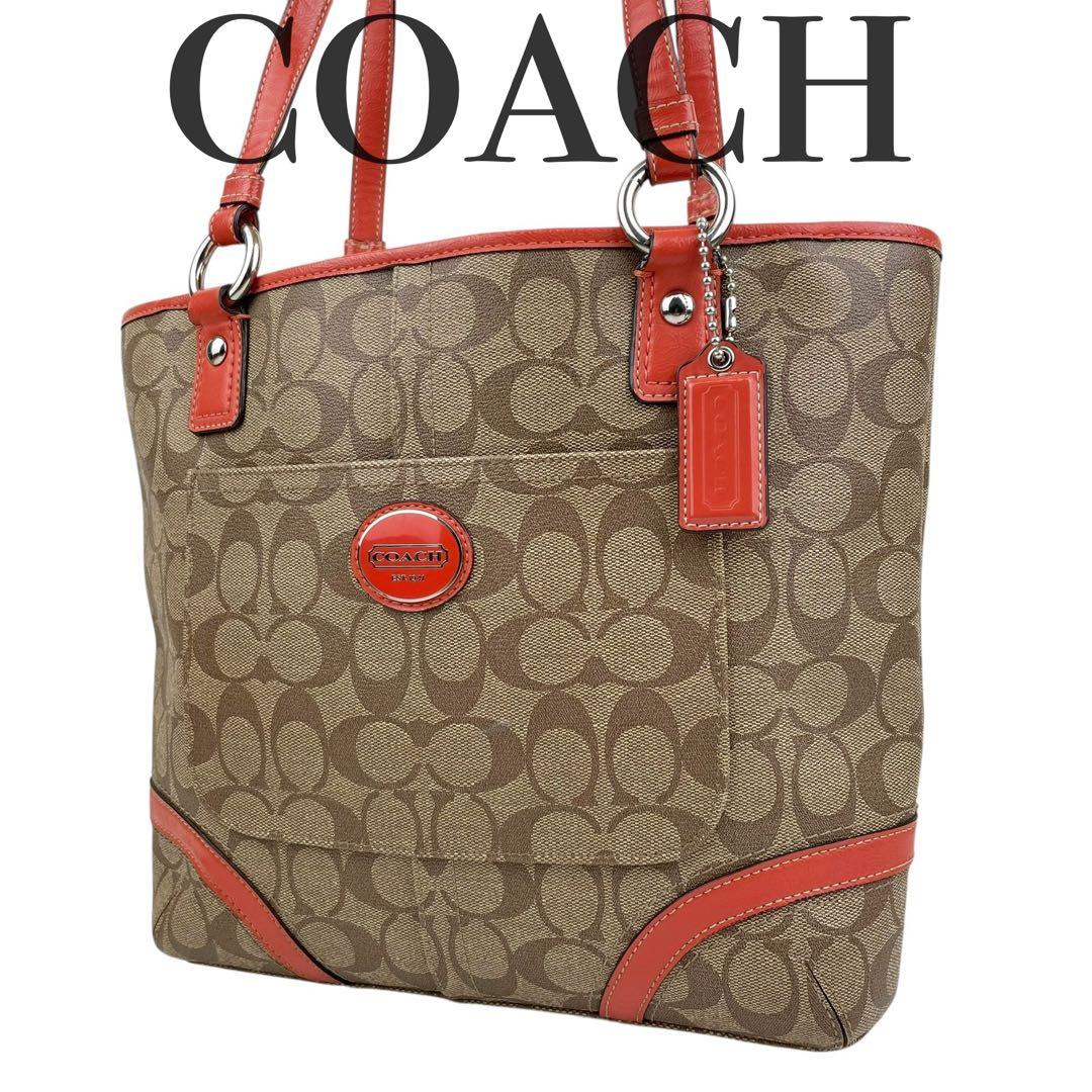 ✨美品　coach コーチ　ショルダーバッグ　肩掛け　PVC レザー 18917