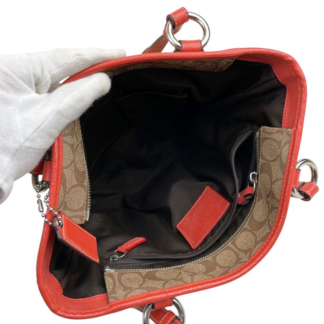 ✨美品　coach コーチ　ショルダーバッグ　肩掛け　PVC レザー 18917