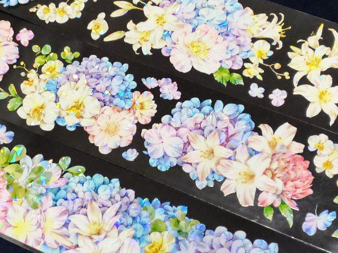 切売 1177★ 海外 マスキングテープ マステ PET 装飾 花 贝壳光