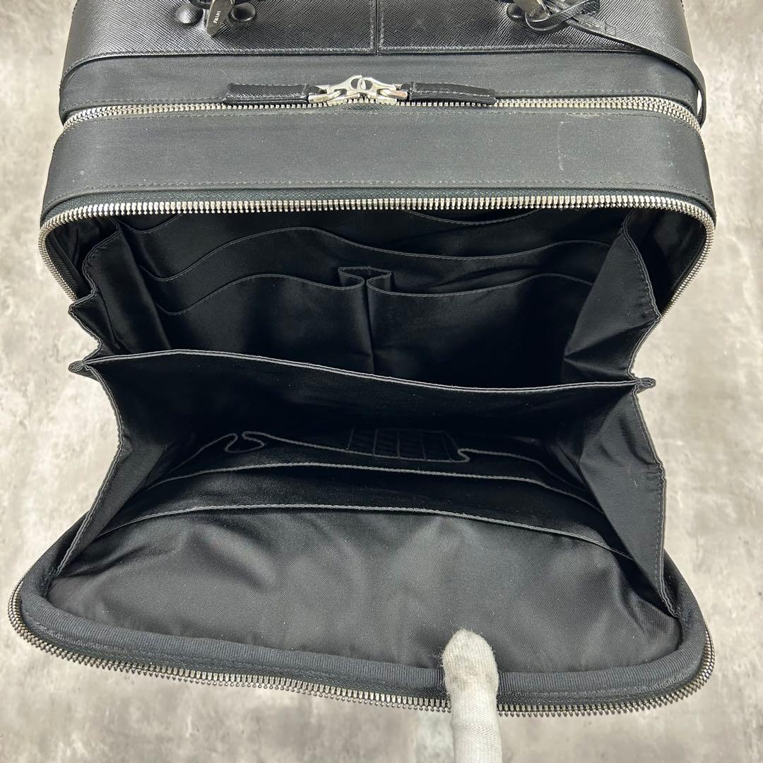 【保存袋・南京錠付】 プラダ キャリーケース 2室 スーツケース 三角ロゴ