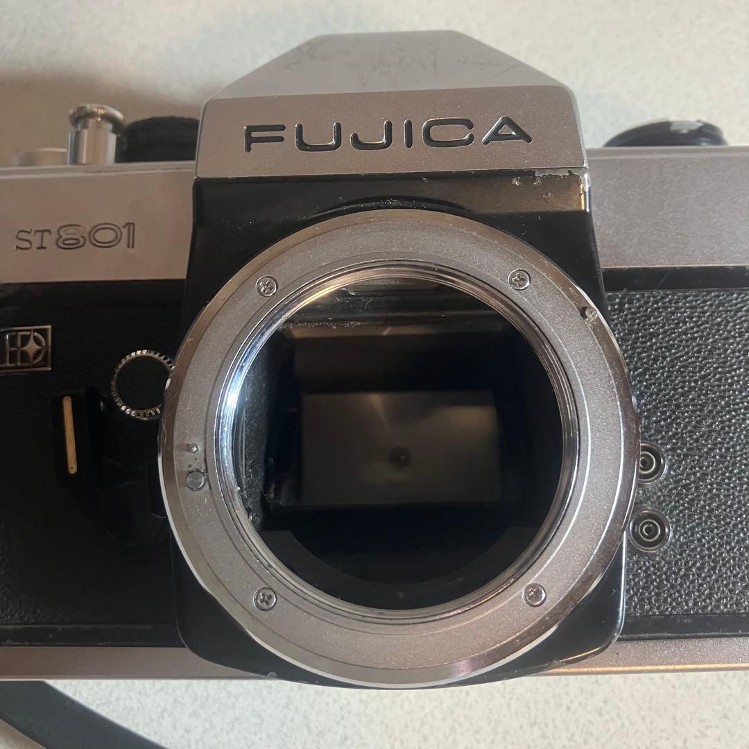 FUJICA 一眼レフフィルムカメラ ST801 + 望遠レンズ + ストロボ