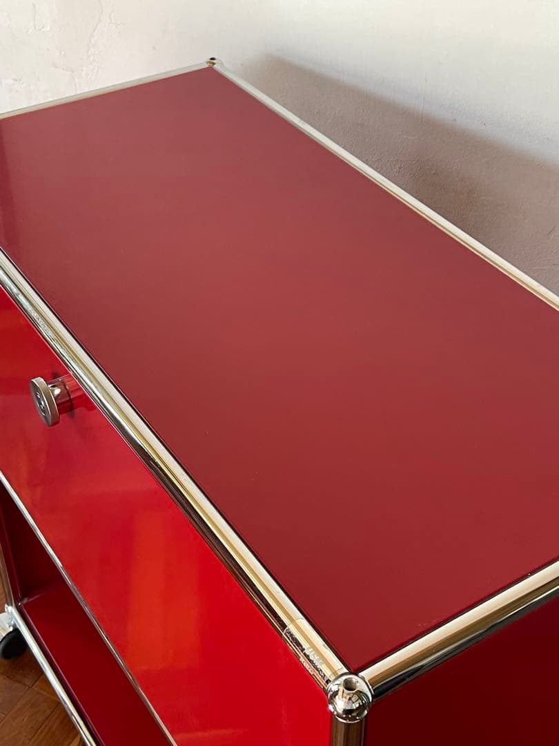 USM ハラー 1列 2段 ドロップダウンドア キャスター キャビネット