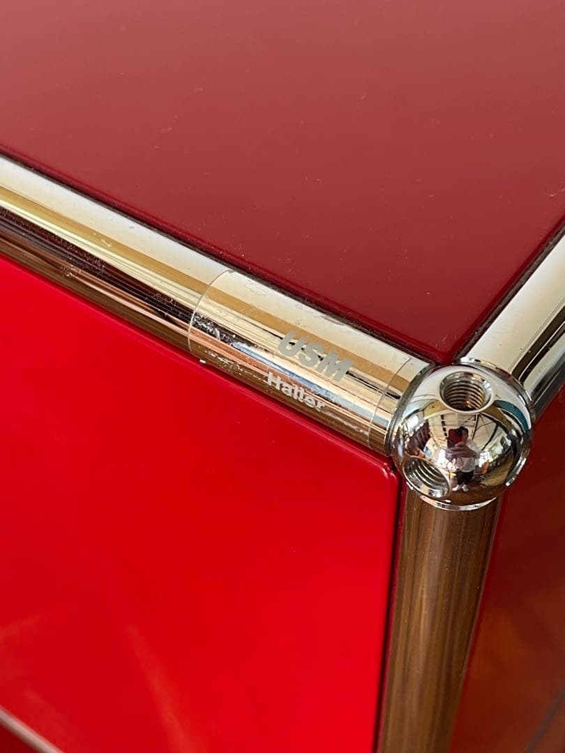 USM ハラー 1列 2段 ドロップダウンドア キャスター キャビネット