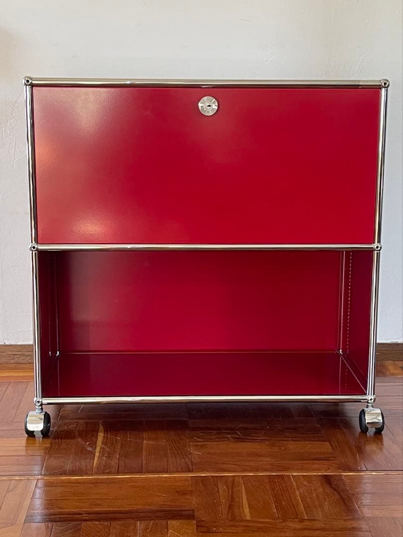 USM ハラー 1列 2段 ドロップダウンドア キャスター キャビネット