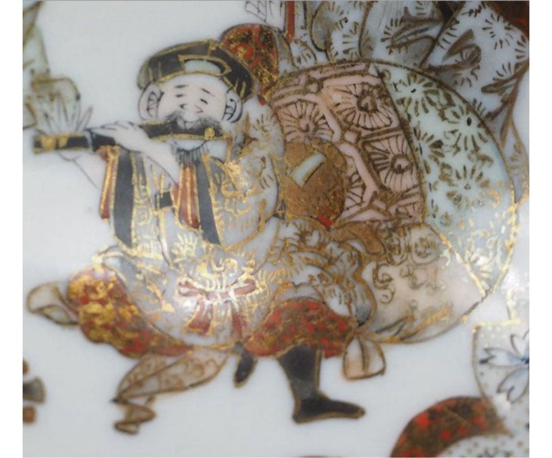 送料無料　明治期　井出 善太郎商店製　九谷焼　細密画　ぐい呑み/杯/盃 酒器①