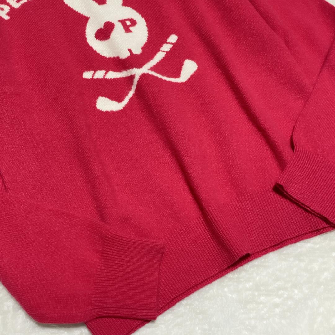 DE0002【パーリーゲイツ】ニット セーター【1】カシミヤ100％ ラグラン