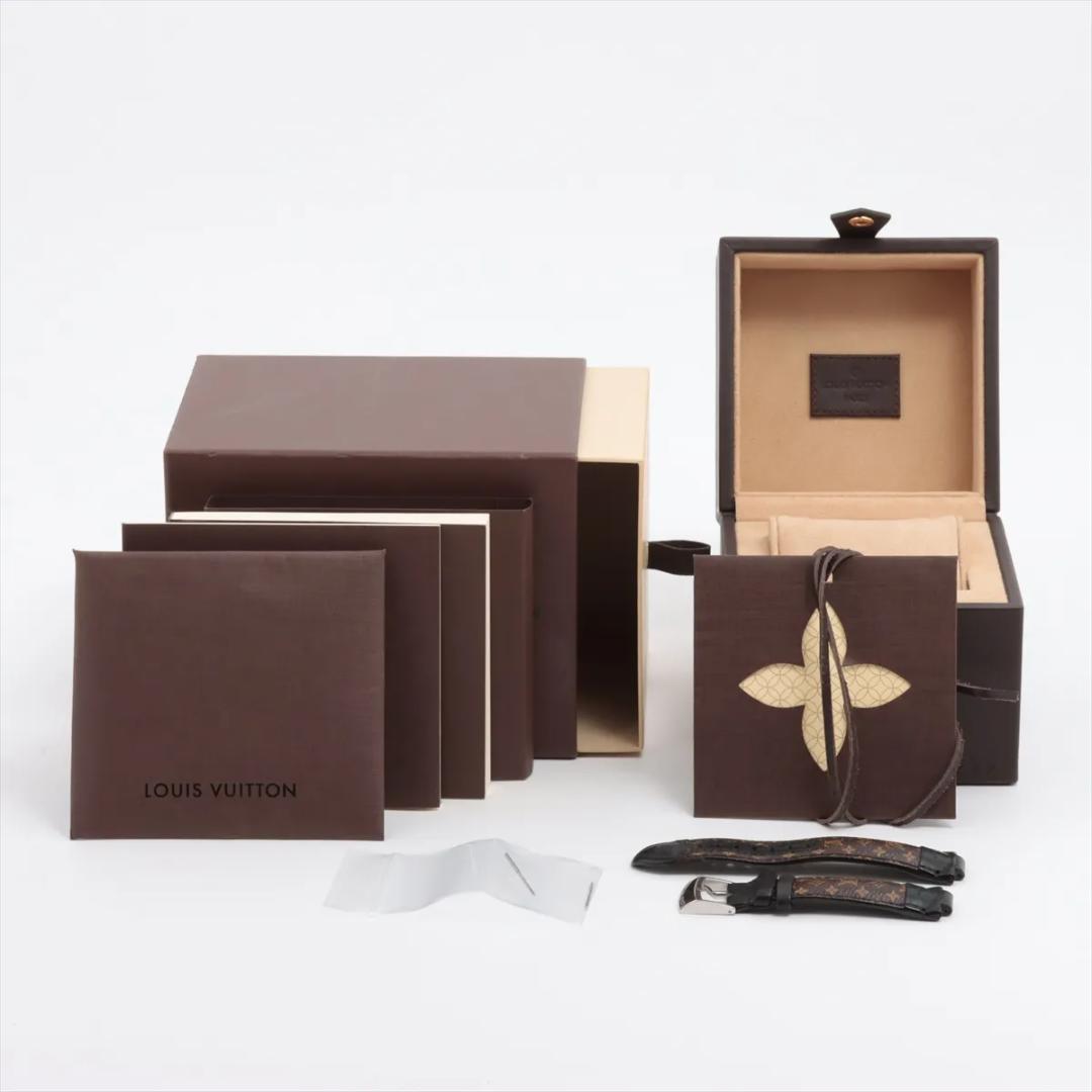 ルイ・ヴィトン　LOUIS VUITTON GMT 自動巻き 時計 ラバーベルト