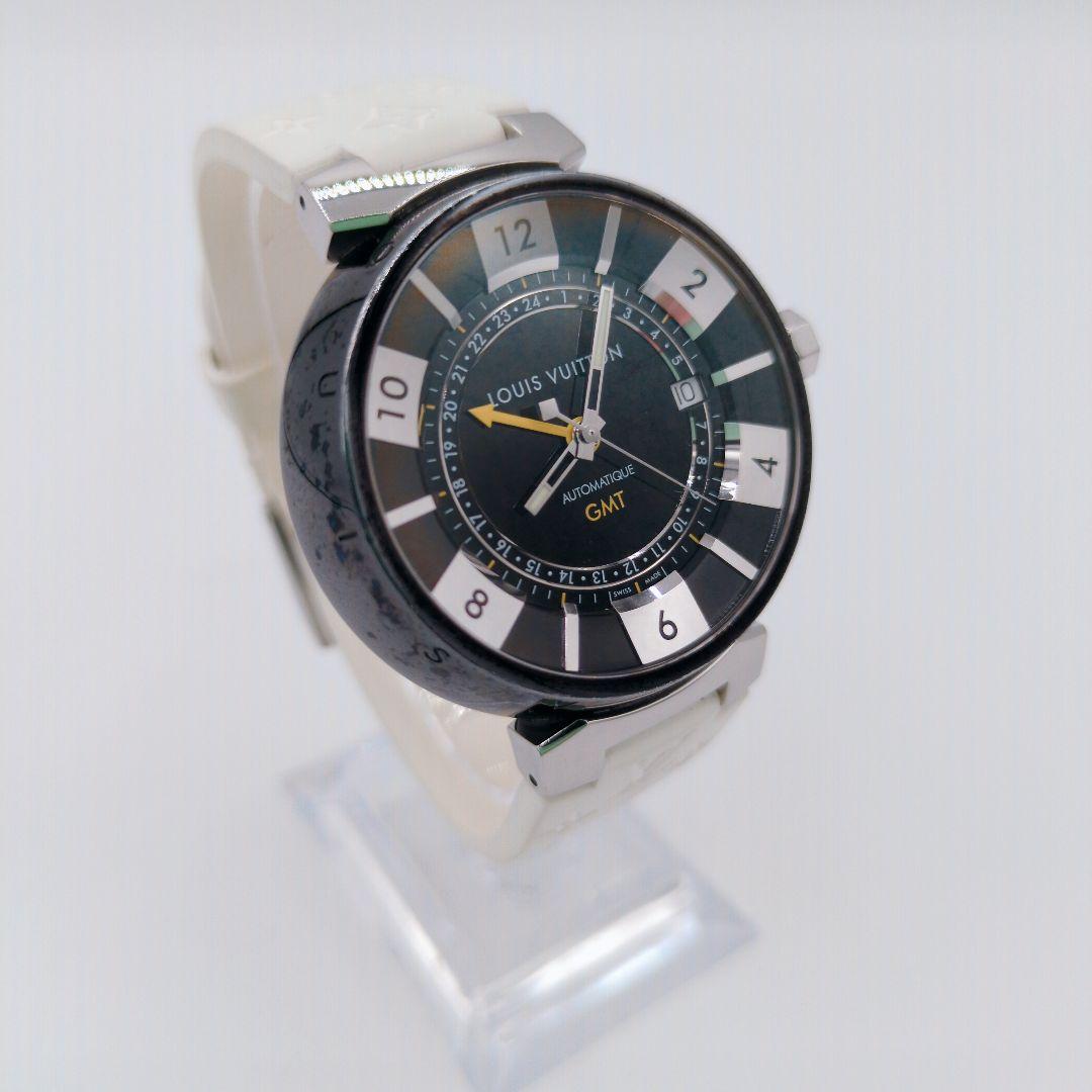 ルイ・ヴィトン　LOUIS VUITTON GMT 自動巻き 時計 ラバーベルト