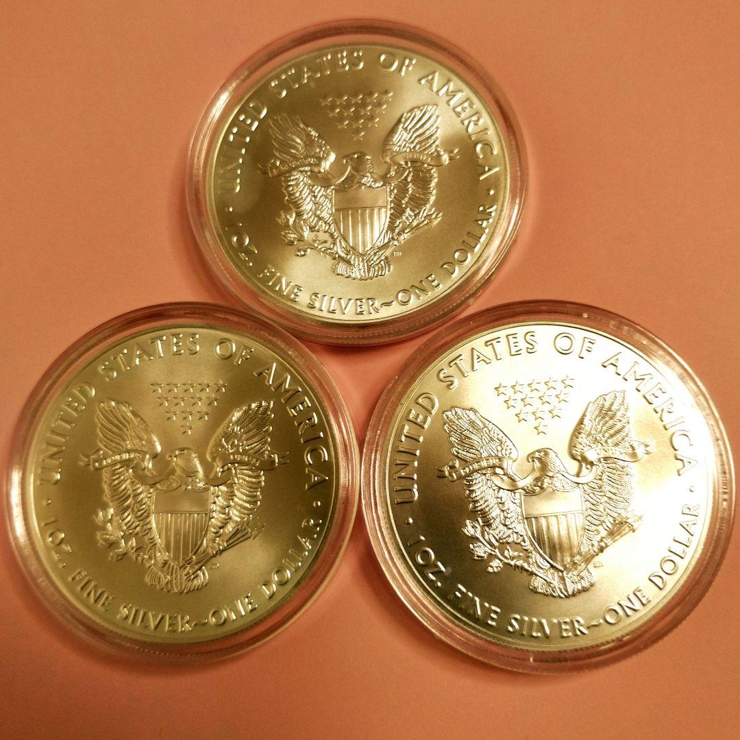 2021年アメリカ イーグル銀貨 １オンス　3枚セット