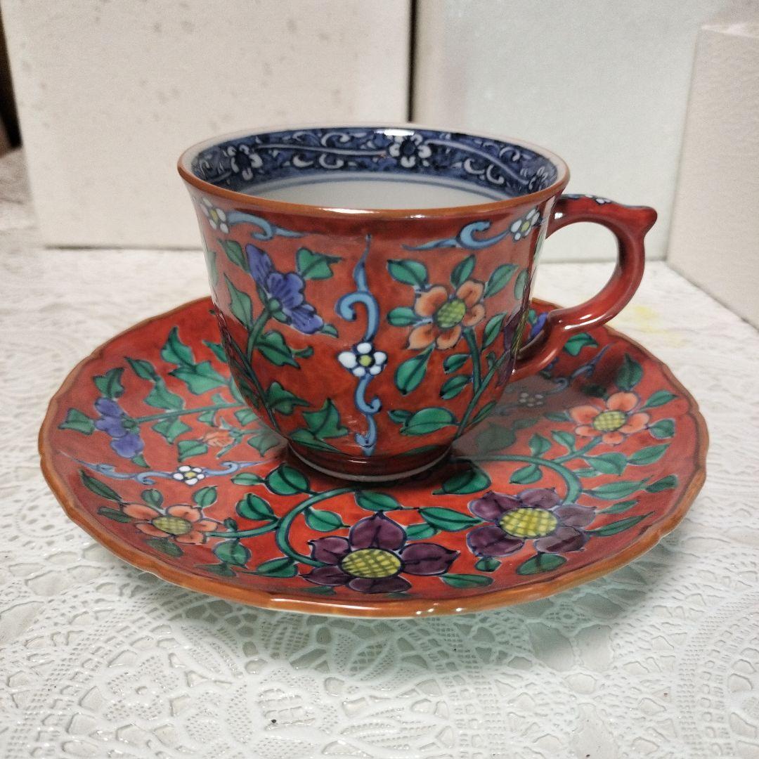 【未使用品②】 双楽窯（雙楽） 珈琲碗皿 陶阿弥✧まとめ売