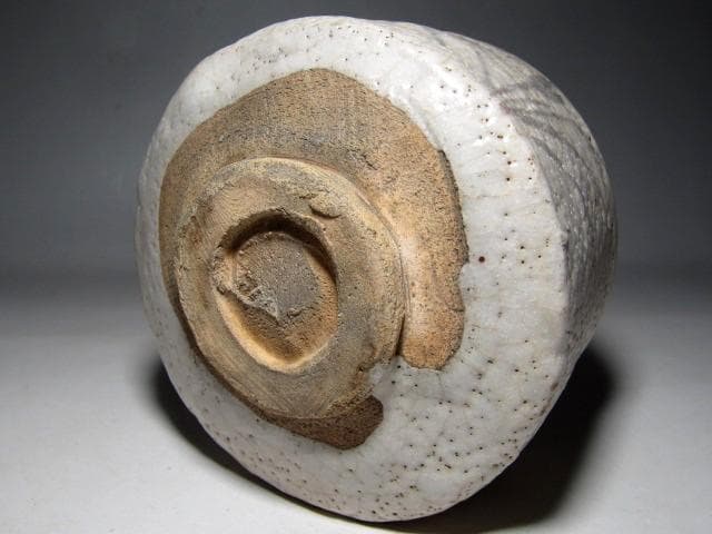 古志野茶碗 「一葉」 裏千家十二代 又玄斎花押　　　　　　　　　e154