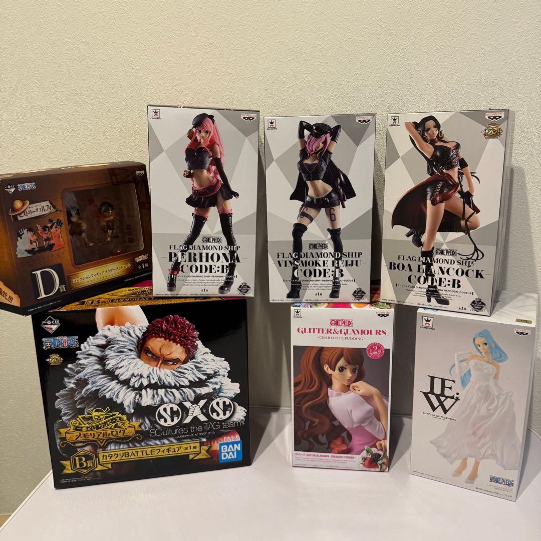 ワンピースフィギュアまとめ売1番くじ FLAG プリン レイジュ ビビ ペローナ