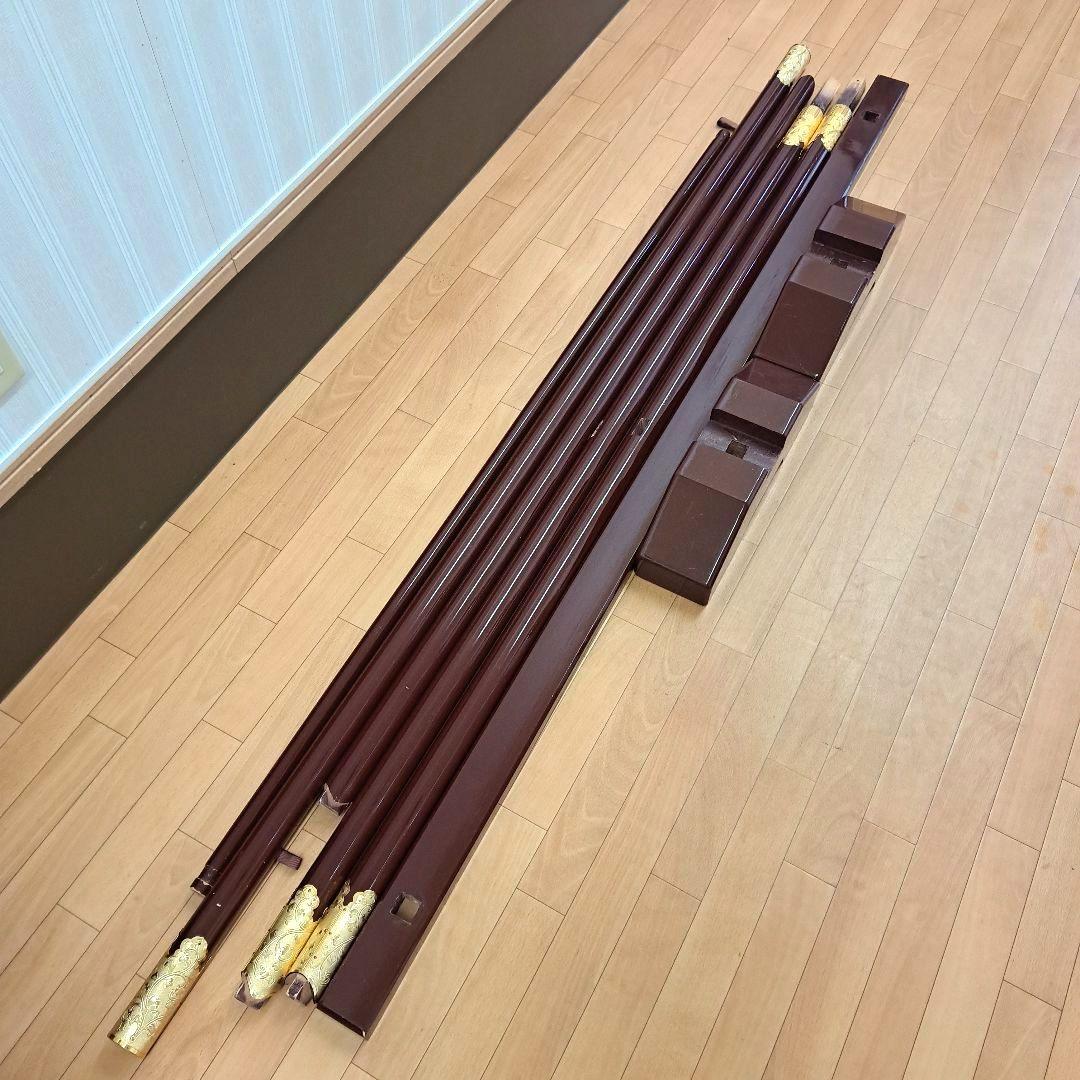 シ*ム様 着物用木製衣桁 漆塗り 金色装飾付き