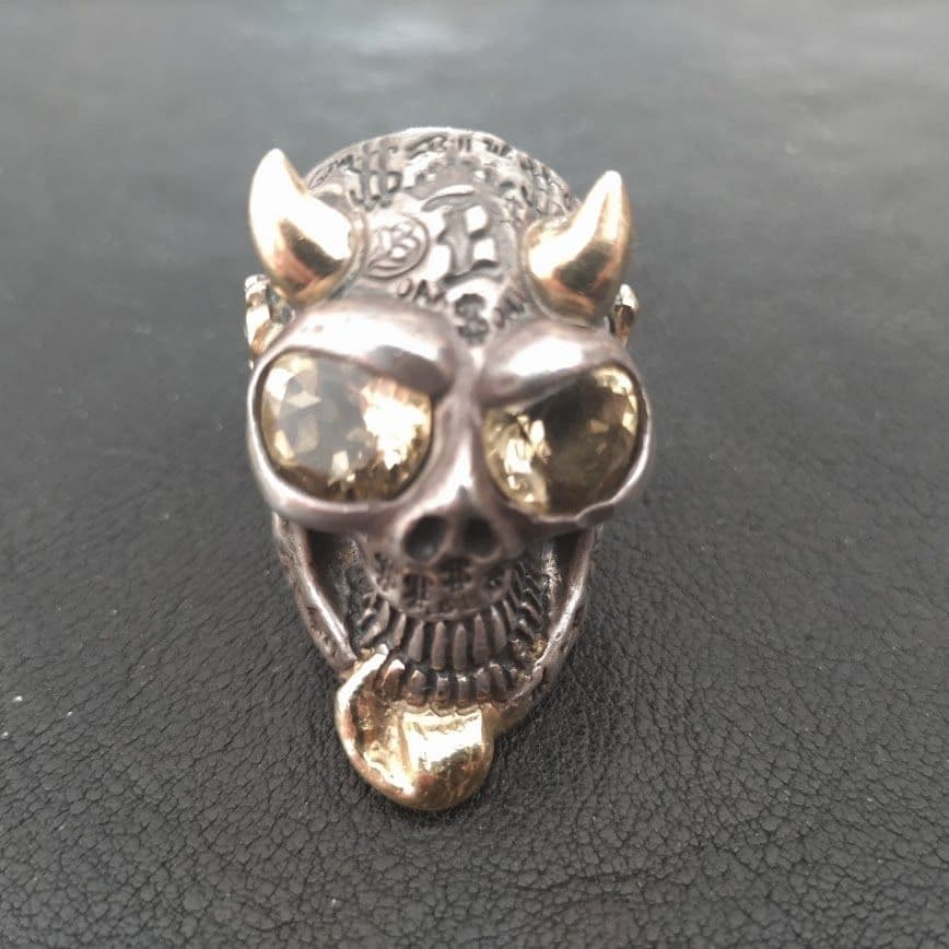 Bill Wall Leather 18Kパーツ多用 マスタースカルリング