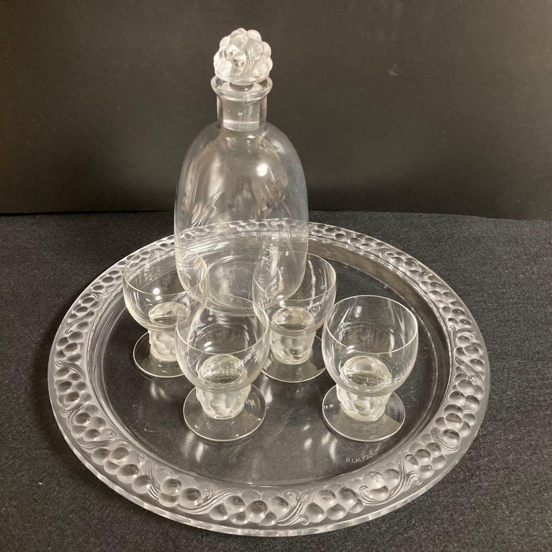 ルネ・ラリック 葡萄紋 トムリ グラス デキャンタ カラフェ トレイ 6点