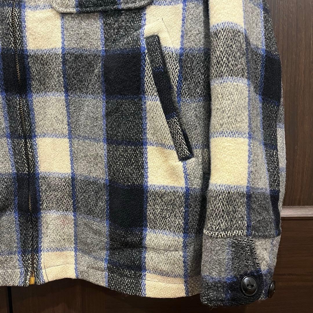 50s Woolrich ウール　ジャケット　CPO ジップ　チェック