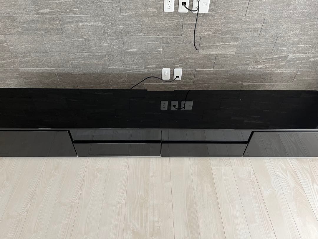 プーさん専用⭐︎ ブラックテレビボード 引き出し付き 240cm