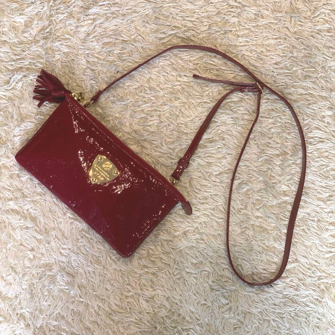 未使用保管品✨ATAO ブーブー お財布ポシェット エナメル レッド