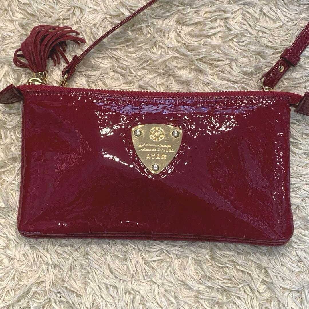 未使用保管品✨ATAO ブーブー お財布ポシェット エナメル レッド