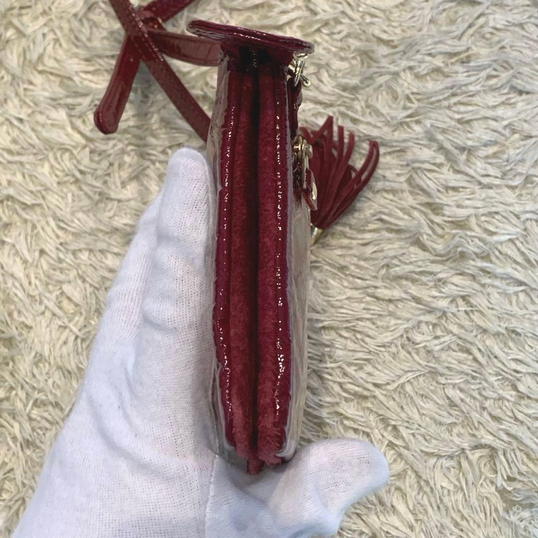 未使用保管品✨ATAO ブーブー お財布ポシェット エナメル レッド