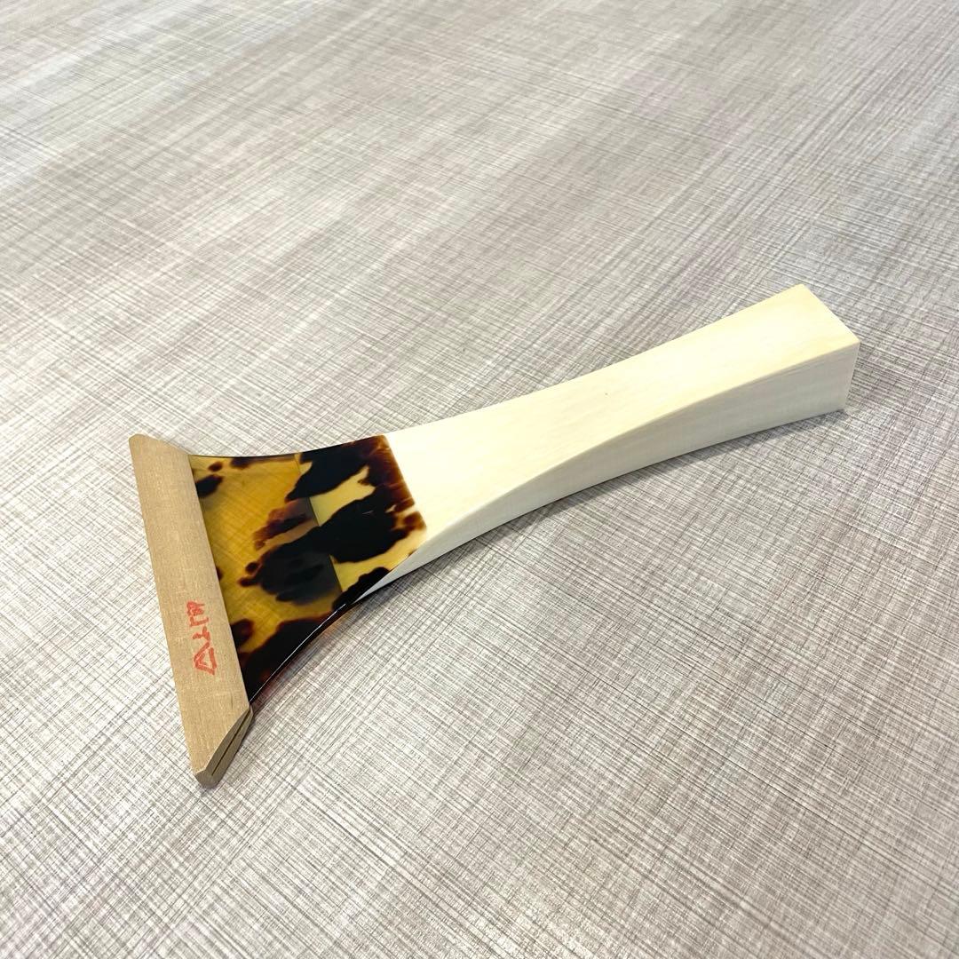 【美品】ふじ印 さざ波撥 津山撥 小山流 津軽三味線バチ 鼈甲撥 地唄 高級