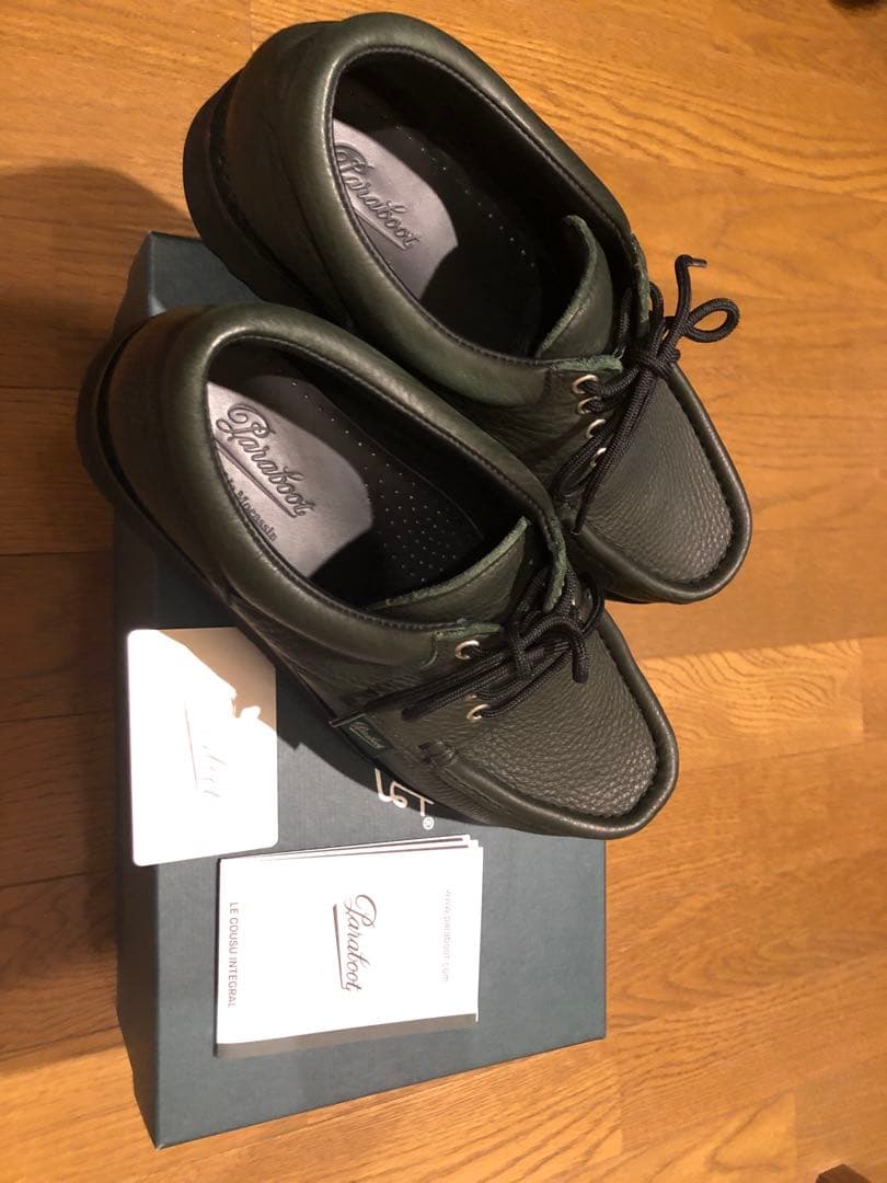 PARABOOT THIERSカーキレザーUK6