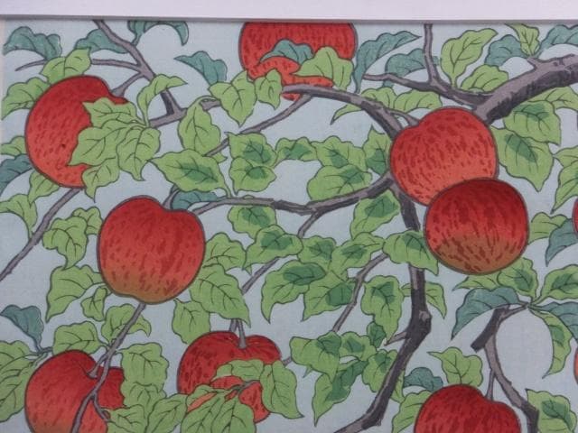 徳力富吉郎　落款印譜『信濃路豊饒』木版画 0109F