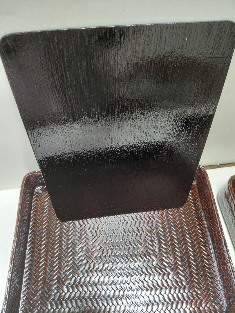 籃胎漆器　井上籃製　文箱　小物入　福岡県特産