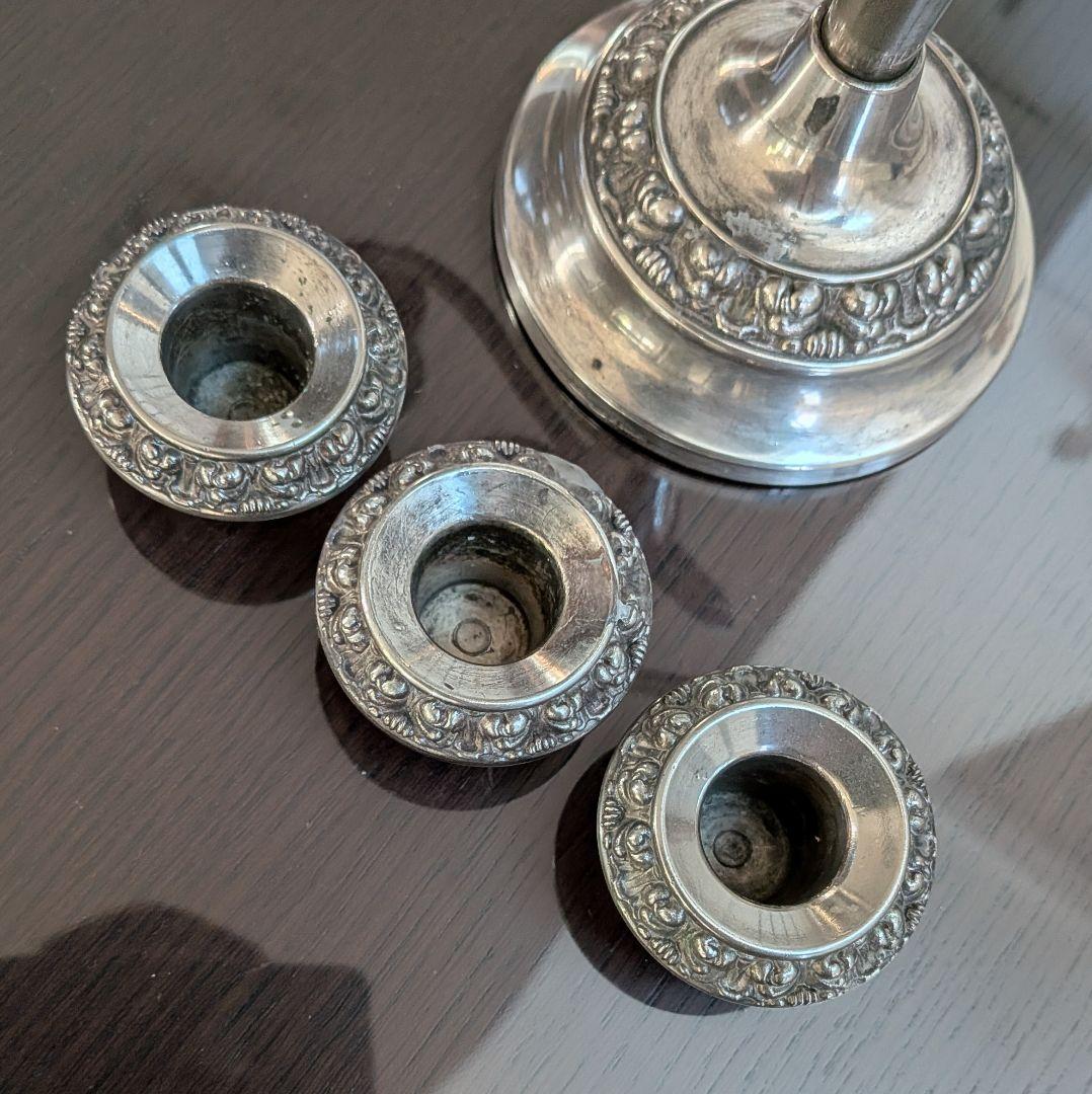 ヴィンテージ　lanthe of england　シルバーメッキ　キャンド燭台