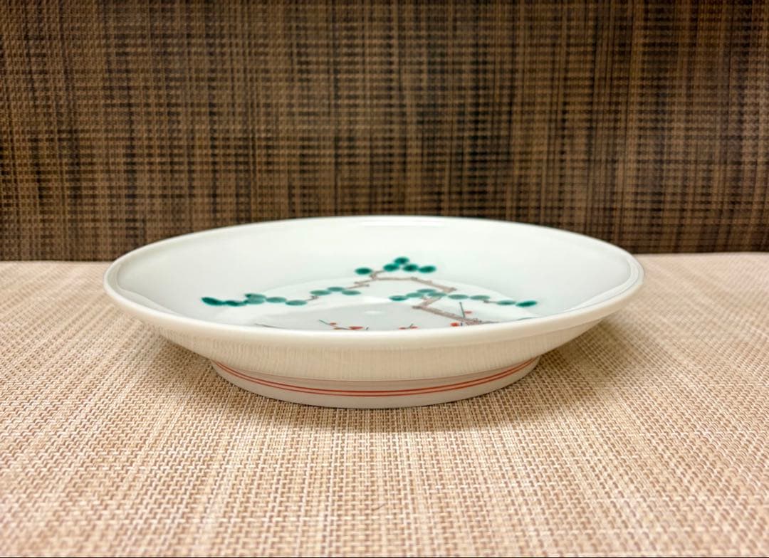 十四代 酒井田 柿右衛門 錦 松鶴文 飾皿 額皿 有田焼