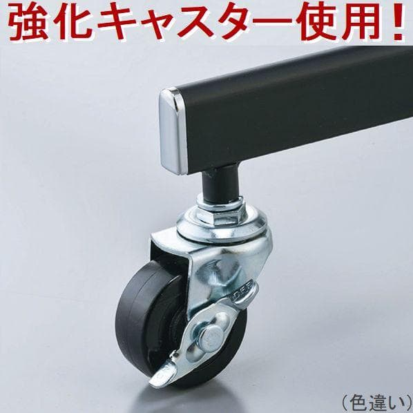 新品■2段ハンガーラック重量1段両用120cm白色高さ変更可能キャスター付業務用