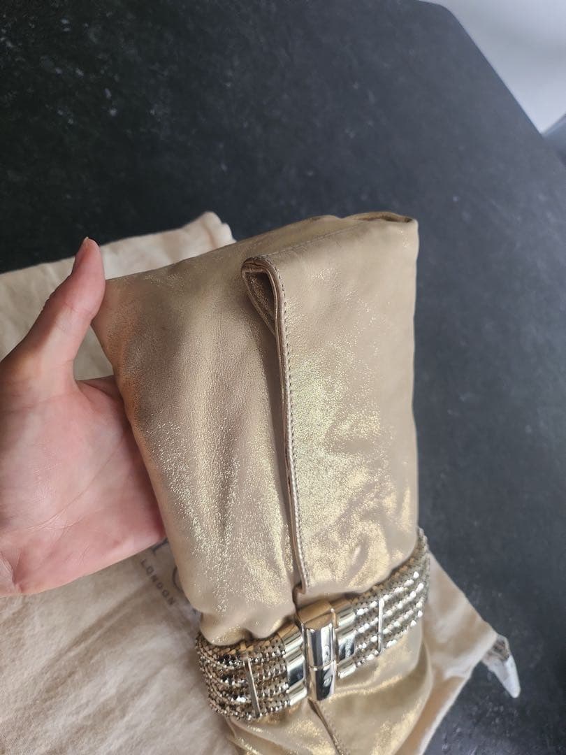 Jimmy Choo ゴールド クラッチバッグ